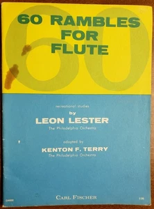 60 Rambles for Flute by Leon Lester, 1963  sheet music book - Picture 1 of 4