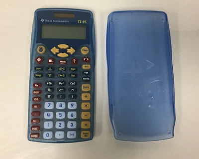 Texas Instruments TI-15 Explorer Elementary Calculator W/Cover - Image 1 of 4