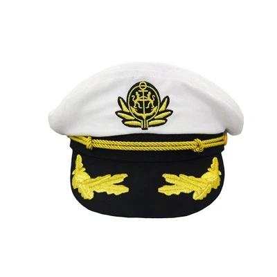 Kolacoo Captain Hat Boat Yacht Rock Party Hat, Anchor Nautical Party Navy Off... - Image 1 of 4