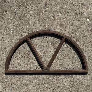 Altes kleines Sprossenfenster Fenster Rundbogen Gusseisen H43 B23 S1,5 cm G3Kg - Bild 1 von 3