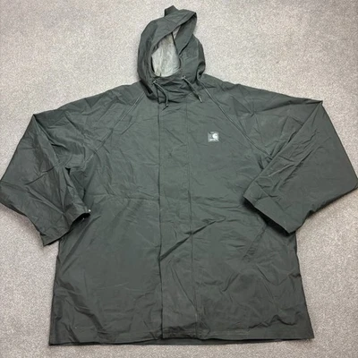 Carhartt Jacket Adult Medium Green Polyvinyl C79 Chore Hood Rain Coat Mens* - Image 1 of 4