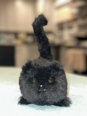 [Retired] Jellycat Black Kitten Caboodle NWT with blue storage bag - Image 1 of 4