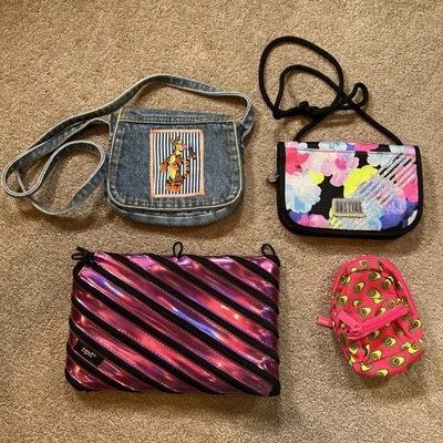 Girl Purse Wallet Bundle Pencil Holder Denim Tiger Justice Bag Handbag Lot of 4 - Image 1 of 4