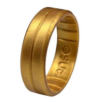 Anillo de silicona contorno elementos anillos Enso - dorado - talla 12 Foto 1 de 4