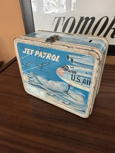 VINTAGE seltene JET PATROL Flugzeug Brotdose ohne Thermoskanne - Bild 1 von 10