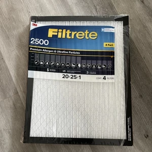 3M 2500 Series Filtrete 1" Filter, 4-pack, 20x25x1 - Picture 1 of 10