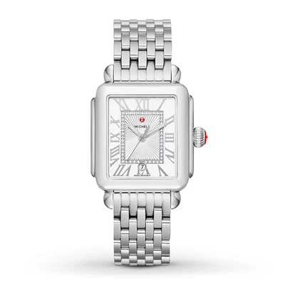 Michele Deco Madison Silver Roman Numeral Diamond Dial Watch MWW06T000141 - image 1 of 4