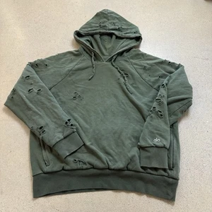 Sudadera con Capucha ALO Para Mujer Grande Verde Envejecido Suéter Pintura con Capucha - Imagen 1 de 5