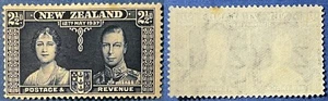 New Zealand 1937 2½d Coronation KGIV QEII Sc-224 Blue-Prussian blue MNH OG BK12 - Picture 1 of 2