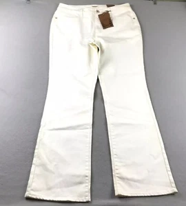Coldwater Creek Jeans Womens 12 White Denim Bootcut Leg NWT - Picture 1 of 14