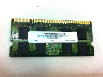 Samsung 1 GB SO-DIMM 667 MHz DDR2 SDRAM Memory M470T2864QZ3-CE6 IBM 40Y8403 110 - Image 1 of 2