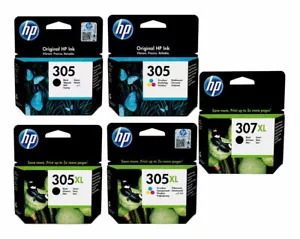 Cartuccia di inchiostro originale HP 305, 305XL, DeskJet 4110 e 4120 e 4122 e 4130 e, LOTTO - Foto 1 di 8