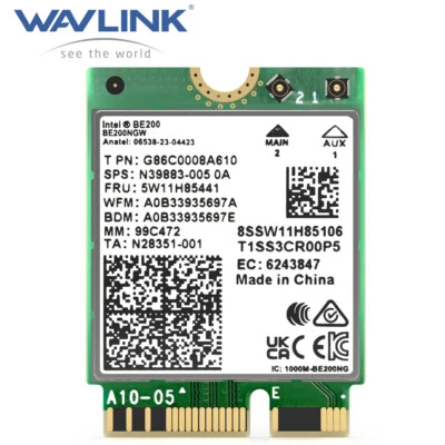 WAVLINK WiFi7 6E M.2 WIFI Card Wireless Bluetooth Adapter for PC BE200 AX210  - Image 1 of 4