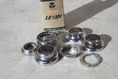 Tange-Seiki Levin NJS 1" Threaded Headset: 26.4mm Crown Race Chrome 30.2 NOS - Image 1 of 4