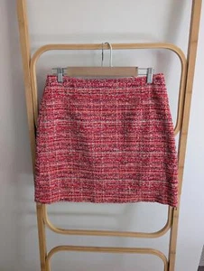 Marcs Tweed Mini Skirt - Elegant Red - Size 10 - Picture 1 of 2