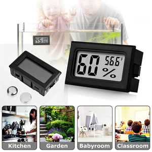 Digital LCD Hygrometer Humidity Meter Tester Reptile Temperature Thermometer US - Picture 1 of 14