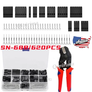 620pcs Assorted 2.54mm Dupont Wire Cable Jumper Header Connector Kit & M/F Crimp - Bild 1 von 15