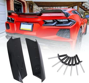 Rear Trunk Spoiler Wicker for Corvette C8 Z51 2020-UP Double-Sided Carbon Flash - Picture 1 of 24