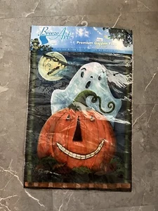 Breeze Art Halloween Flag Ghost And Pumpkin 12.5 X 18 - Picture 1 of 4