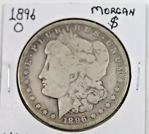 1896-O Morgan Dollar : Very Good VG - Picture 1 of 2