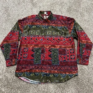 Territory Ahead Shirt Mens XXL Aztec Southwestern Red Aztec Flannel Party Cotton - Picture 1 of 7