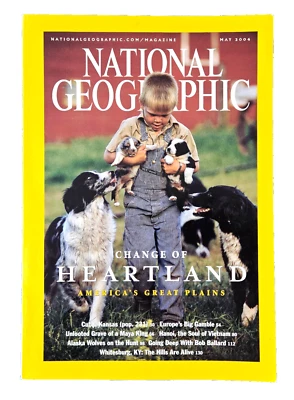 BORDER COLLIE PUPPIES MAY 2004 NATIONAL GEOGRAPHIC MAGAZINE AMERICA'S HEARTLAND - Image 1 of 4