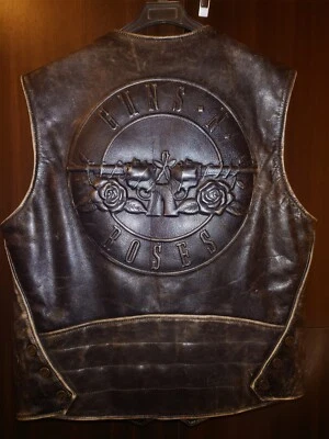 Speedware by Hein Gericke Guns n' Roses Leather Vest 1994 Retro Vintage! M - Image 1 of 4
