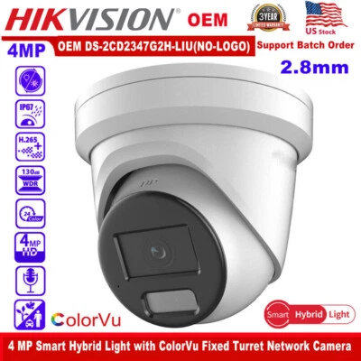 HIKVISION OEM Hik 4MP Smart Hybrid Light OEM DS-2CD2347G2H-LIU ColorVu AcuSense Camera