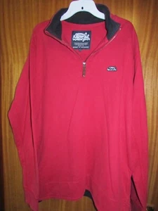 LOOK* Stunning condition WEIRD FISH Men's Long Sleeve RED Polo Sweater UK Size L - Picture 1 of 4