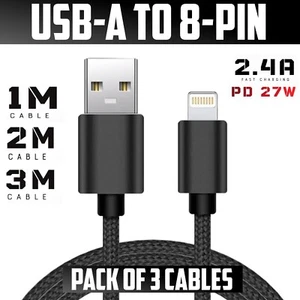 USB Cable Braided For iPhone Type C to 8 Pin USB C Cable Fast Charger Lead - Picture 1 of 9