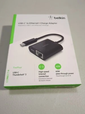 Belkin NC001BKBL USB-C to Ethernet + Network Adapter - Image 1 of 3
