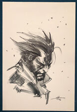 GABRIELE DELL'OTTO hand signed Wolverine Sketch Original Art X-Men Comic Page