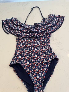 KATE SPADE NEW YORK Ruffle One Piece Off Shoulder Swimsuit Women’s size Small - Picture 1 of 8