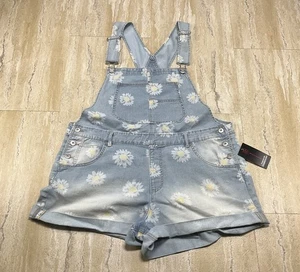 No Boundaries Junior Gr. XXL (19) Blumenmuster Denim blau Jeans Overall Shorts - Bild 1 von 13
