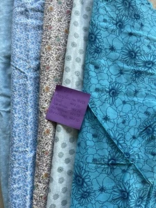 Lot Of 5 Quilting Cotton Fabric Joan Kessler Oasis Poppy Passion - Picture 1 of 6