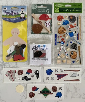 Scrapbooking Sticker SPORTS LOT Baseball Softball - Image 1 of 3