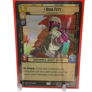 Boba Fett Disintegrator Star Wars Unlimited Legendary FOIL SOR 179/264 casi nuevo - Imagen 1 de 2