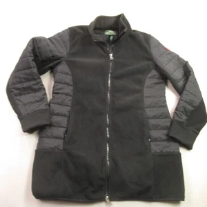 Polo Ralph Lauren Jacket Womens Large Long Sleeve Zip Lightweight Black LRL - Picture 1 of 9