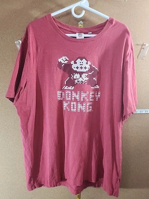 Camiseta JUNK FOOD Hombres Rojo Algodón Donkey Kong Gamer Gráfico 2XL Foto 1 de 4