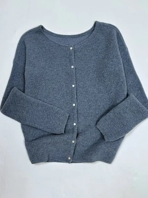 Sezane La Maille Blue Super Kid Mohair Baby Alpaca Wool Button Cardigan Sweaters - Image 1 of 4