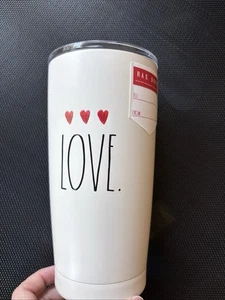 Vaso Rae Dunn “LOVE” Corazones Rosa/Rojo - LOVE 17 Oz/Acero Inoxidable - Nuevo con Etiquetas - Imagen 1 de 6
