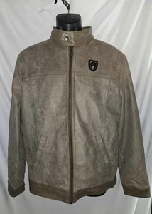 Chaqueta Para Hombre A Collezioni Beige Imitación Gamuza Cremallera Completa Forrada Talla M Hecha en Italia - Imagen 1 de 18