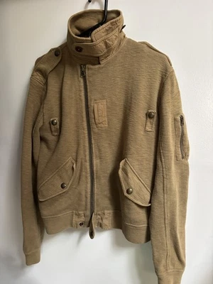 Chaqueta Polo By Ralph Lauren Oliva Tejido Carga Cremallera Con Bolsillos Foto 1 de 4