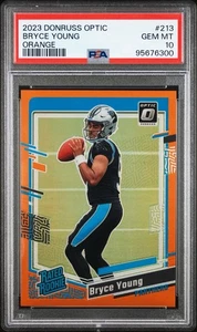 2023 Panini Donruss Optic Rookie RC Bryce Young #213 Orange Prizm /249 PSA 9 - Picture 1 of 2