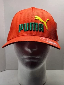 Puma Orange/Green/Yellow Large-XLarge Stretch Fit Cap ~ NEW WITH TAG  - Picture 1 of 8