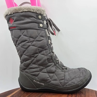 Columbia Minx II Botas Para Mujer 7.5 Gris Acolchado Impermeable Polar Invierno Nieve Foto 1 de 4