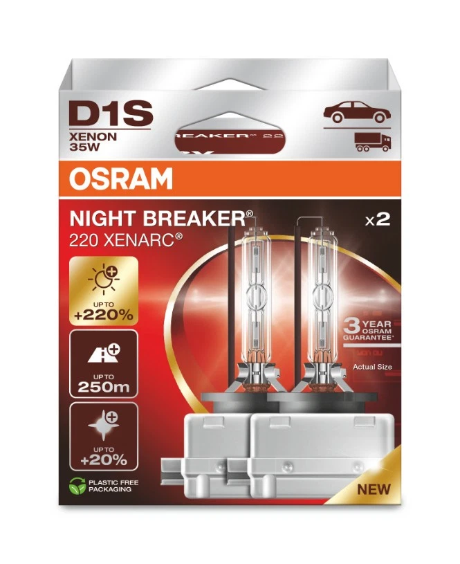 Osram Automotive 66140XN2-2HB Xenon Leuchtmittel Night Breaker 200 D1S 35 W 85 V