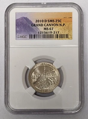 2010 D SMS Grand Canyon NP Quarter NGC MS 67 - Image 1 of 4