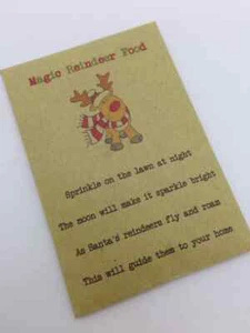 50 x Eco/Wildlife Friendly Magic Reindeer Food Envelopes Christmas Novelty DIY - Picture 1 of 2