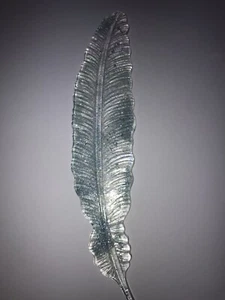Handmade Resin Feather Bookmark Xmas Birthday Present - Transparent blues - Picture 1 of 2